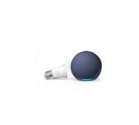 Echo Dot (Última generación) con Alex Azul Marino + Philips Hue White Bombilla LED Inteligente (E27), Pack Iluminación Inteligente con Control por Voz