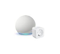 Echo Dot (Última generación) con Alex Blanco + WiZ Enchufe Inteligente (Tipo F), Pack Smart Home con Control por Voz