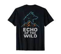 Echo of The Wild - Lobo y Montañas en Diseño Outdoor Camiseta