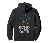 Echo of The Wild - Lobo y Montañas en Diseño Outdoor Sudadera con Capucha
