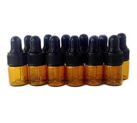 echo-ove Botellas cuentagotas de vidrio de 1 ml de 1/4 de drama, mini botellas vacías de vidrio ámbar con cuentagotas de vidrio para aceites esenciales, aromaterapia, cosméticos (12)