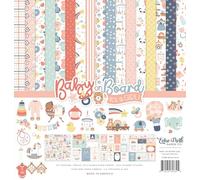 Echo Park - Baby On Board It's a Girl! Kit de colección de papeles de doble cara de 12 x 12 pulgadas