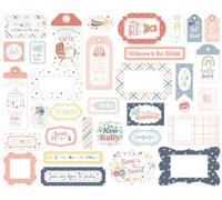 Echo Park Paper Baby On Board - Marcos y etiquetas para niñas