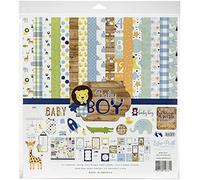 Echo Park Paper Colección Baby Boy Kit de 12 x 12, azul, verde, menta, amarillo, talla única