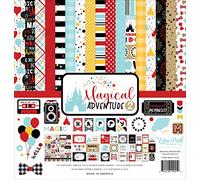 Echo Park Paper Collection Kits Magical ADV 2 Coll 12 x 12 Kit, Negro, Rojo, Amarillo, Verde Azulado, Kraft, Talla única