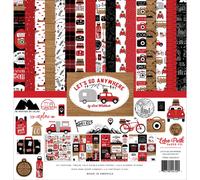 Echo Park Paper Company Kit de colecci n Let's Go Anywhere Papel de 12 x 12 pulgadas