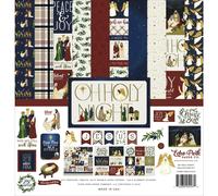 Echo Park Paper Company Oh Holy Night Collection Kit paper RedGreenTanGoldNavy 12x12Inch