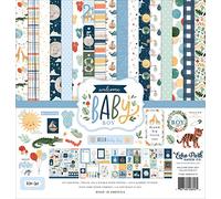 Echo Park Paper Company Echo Park - Kit de colección Welcome Baby Boy de 12 x 12 pulgadas, papel, 12 x 12 pulgadas