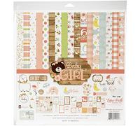 Echo Park Paper Echo Park Collection 12"X12" Kit de colección Baby Girl de 12 x 12 Pulgadas, Papel, Rosa, Amarillo, Verde, Azul, Talla única