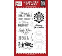 Echo Park Paper Santa Claus: Be Merry and Bright - Juego de sellos, multicolor
