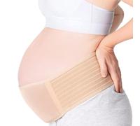 ECHOBUY Cinturón de Maternidad Ajustable para Embarazadas Faja Abdominal Ligera y Transpirable con Soporte Lumbar - Banda de Embarazo Suave y Duradera (Beige)