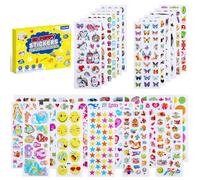 ECHOCUBE 3D Puffy Stickers - Pegatinas reutilizables con motivos de animales, coches y números, 30 hojas de pegatinas decorativas para rellenar bolsas de fiesta infantiles, regalos y manualidades