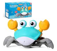 ECHOCUBE Cangrejo Juguete, Sensorial Interactivo Caminar Cangrejo Juguetes para Niños Pequeños, Automáticamente Evitar Obstáculos Musical Cangrejo Juguetes para Niños de 3 Años en Adelante - Verde