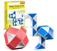 ECHOCUBE Cubo Mágico Serpiente, 2 Paquetes 24 Piezas Serpiente Rompecabezas Twist Regalos para Fiestas, Juguetes Creativos Educativos Serpiente Fidget para Niños/Adultos