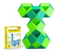 ECHOCUBE Cubo Mágico Serpiente, 48 Piezas Serpiente Rompecabezas Twist Regalos para Fiestas, Juguetes Creativos Educativos Serpiente Fidget para Niños/Adultos (Verde)