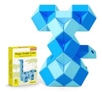 ECHOCUBE Cubo Mágico Serpiente, 48 Piezas Serpiente Rompecabezas Twist Regalos para Fiestas, Juguetes Creativos Educativos Serpiente Fidget para Niños/Adultos (Azul)