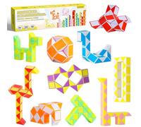 ECHOCUBE Cubos mágicos de serpiente, paquete de 10 unidades, 24 bloques, cubos de velocidad de serpiente, relleno para bolsas de fiesta, juguete de rompecabezas de serpiente, regalos para fiestas para