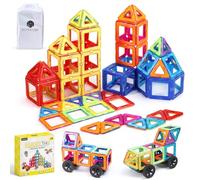 ECHOCUBE Juego de 42 Piezas Magnéticas, Juguetes de Construcción Stem para Niños de 36+ Meses, Regalo Educativo de Baldosas Magnéticas para Niños y Niñas