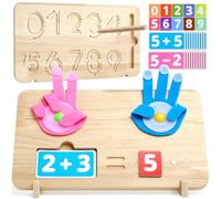 ECHOCUBE Juguete Montessori, Tablero de Aprendizaje para Contar y Trazar Números, Juguetes Educativos de Matemáticas para Preescolar, Regalo para Niños y Niñas de 3, 4, 5 y 6 Años