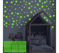 ECHOCUBE Paquete De 432 Pegatinas Que Brillan En La Oscuridad, Techo De Estrellas Luminoso 3D, Pegatinas De Estrellas Brillantes De Pared, Habitación De Niños, Decoración De Sala De Estar