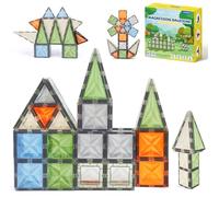 ECHOCUBE Set de Bloques Magnéticos para Construir para Niños, 40 Piezas de Bloques Magnéticos en Colores de la Naturaleza, Regalo de Cumpleaños de Juguetes Educativos para Niños a Partir de 36 Meses