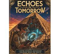 Echoes of Tomorrow: A Retro-Futuristic Archaeology Coloring Book for Adults: Intricate Sci-Fi Artifacts, Ancient Future Ruins & Cyberpunk Discoveries for Relaxation