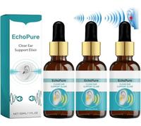 EchoPure Organic Ear Support Elixir, Tinniease Spray for Tinnitus, Cleans The Ears, Tinnitus Relief for Ringing, Portable Ear Care Sprays, Echo Ease Inhaler, Relieve Ear Discomfort,30ml (3pcs)