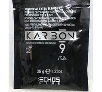 Echos Line Karbon 9 - Polvo descolorante al carbón | Aclara hasta nueve tonos | Bolsa de 35 g