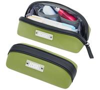 ECHSRT Estuche para lápices, estuche plano abierto para hombres y mujeres, pequeño estuche para lápices para adultos, caja organizadora portátil con cremallera para oficina, papelería, hogar, viajes,