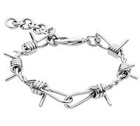 ECHT etNox - Pulsera unisex de alambre de púas duro y pesado, acero inoxidable, estándar