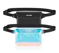 ECHTPower Bolsa Impermeable Riñonera Protectora para Teléfono Móvil, iPad, Dinero, Llaves, Documentos, 100% Impermeable Ideal para Correr, Pescar, IR a Playa, Natar