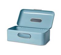 ECHTWERK Azul Claro panera de Metal Retro con Ventana de visualizacón, 30 x 20 x 16,5 cm, Acero, Big