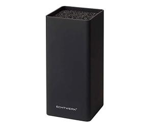 Echtwerk Bloque de Cuchillo Cuadrado Universal Square con Fibras plásticas, Negro