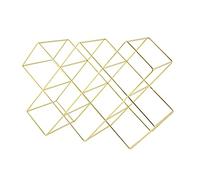 ECHTWERK Botellero para hasta 8 Botellas, botellero Independiente, Soporte para Botellas de Vino, Almacenamiento de Vino, Fabricado en Hierro, Edición de Oro, 46 x 16,6 x 31 cm