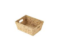 ECHTWERK Cesta de almacenaje de jacinto de agua, Rectangular, 33 x 25 x 15 cm, colores naturales, cesta de mimbre, apilable para baño, oficina & salón