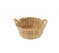 ECHTWERK Cesta de almacenaje de jacinto de agua, redonda, 30 x 24 x 16 cm, colores naturales, cesta de mimbre con asas para baño, oficina & salón