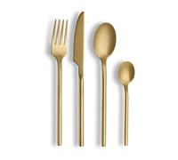 ECHTWERK Cubiertos de mesa Malou, champán stonewashed, 16 piezas, cubiertos para hasta 4 personas, acero inoxidable, acero cromado-níquel