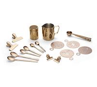 ECHTWERK EW-BA-3502K - Juego de café (23 unidades, 350 ml, cacao, 4 espresso, 4 capuchino, 4 cucharas de leche para macchiato, 4 pinzas de café, EW-BA-3502 K)