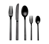 Echtwerk EW-BS-1120S Milos-Cubertería Edición Negra, para hasta 6 Personas, 30 Piezas, Acero Inoxidable, Stainless Steel
