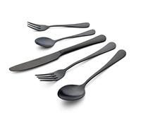 ECHTWERK EW-BS-3073S Juego de Cubiertos Sorrento para 6 Personas, 30 Piezas, Acero Inoxidable, Negro