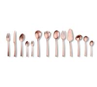 Echtwerk EW-BS-6830B Avelino-Cubertería de color bronce, Para hasta 12 personas, 68 piezas, Acero inoxidable, marrón, marrón