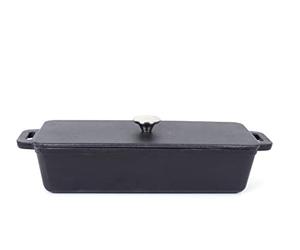 ECHTWERK EW-GE-1501 Panera de hierro fundido, tapa en forma de cata, revestimiento esmaltado, para horno, barbacoa, inducción 1,5 l, Ø 28,2 x 12,cm, negro