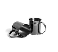 Echtwerk Juego de 2 vasos irrompibles de cobre en acero inoxidable - Ideal para ginebra, vodka, cerveza y bebidas frías - Estuche de regalo - Edición en negro - 1000 ml