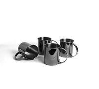 Echtwerk Juego de 4 vasos de cobre irrompibles de acero inoxidable - Ideal para ginebra, vodka, cerveza y bebidas frías - Estuche de regalo - Edición en negro - 1000 ml