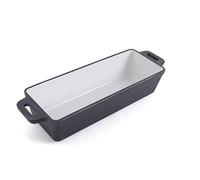 ECHTWERK Molde para pan de hierro fundido, con forma de caja, sin tapa, tradicional panera con revestimiento de esmalte, apto para horno, barbacoa, barbacoa e inducción, 1,5 L