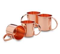ECHTWERK Moscow Mule - Juego de 4 vasos de cobre fabricados en acero inoxidable, 9 x 13,7 cm, 450 ml, incluye caja de regalo