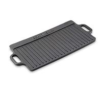 Echtwerk EW-GE-1205, Plancha de Hierro Fundido Antiadherente para casa, Camping o Barbacoa, 37,5 x 23 x 1,5 cm, Iron, Plata