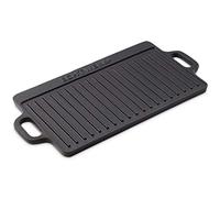 Echtwerk plancha de hierro fundido, Plancha de hierro fundido antiadherente para casa, camping o barbacoa, 37,5 x 23 x 1,5 cm