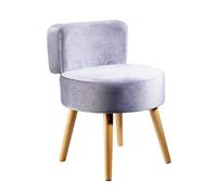 ECHTWERK sillón Milo, sillón tapizado, sillón escandinavo, Silla Confortable, Respaldo Alto, Acolchado de Espuma Blanda, para salón y rincón de Lectura, Patas de Madera, Gris, 44 x 58 cm, 4 kg