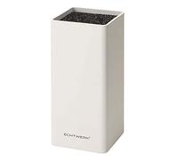 Echtwerk Universal Cuadrado portacuchillos, Organizador Cocina, Soporte, Espacio para Guardar Cuchillos con cerdas, Blanco, Talla única, 30